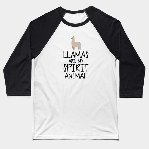 Llama - Llamas are my spirit animal Baseball T-Shirt by KC Happy Shop